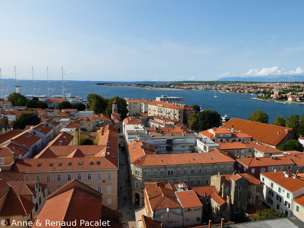 Vue sur Zadar depuis le campanile de la cathédrale