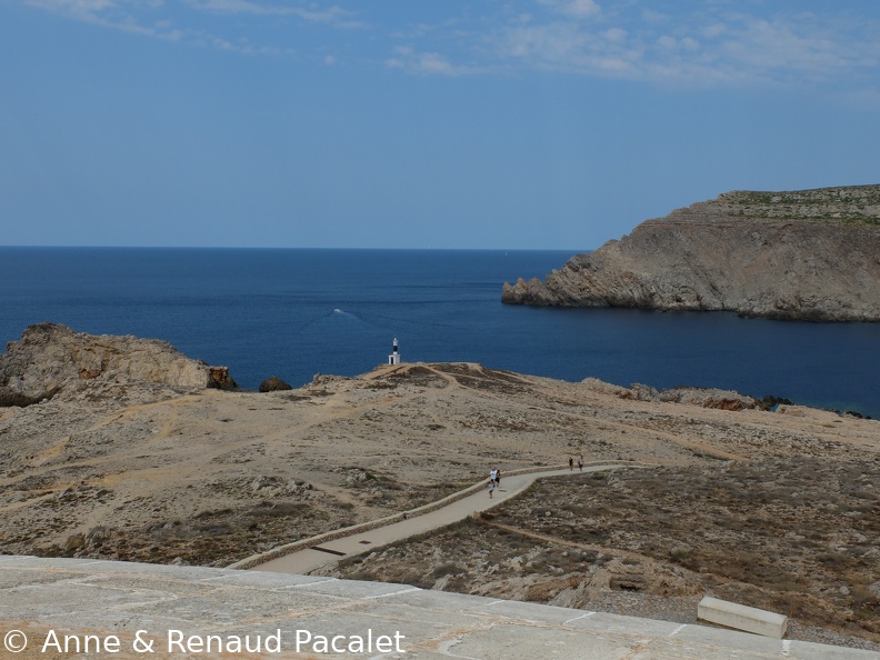 Passe de sortie de la baie de Fornells vue depuis la tour