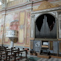 L'orgue et les fresques de l'église du Santuario Nostra Signora di Soviore