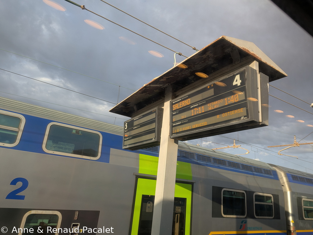 140 minutes de retard à l'arrivée à Rome, c'est cuit pour le train de nuit