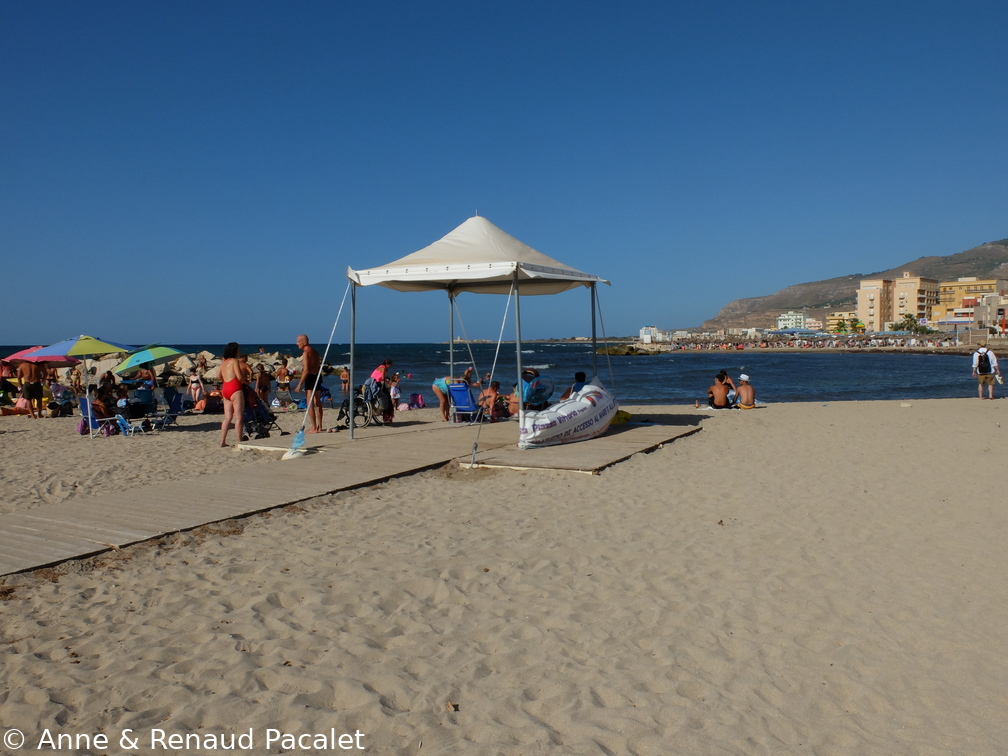 La plage de la place Vittorio Emmanuele II