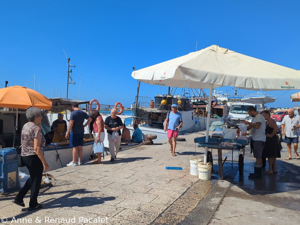 Les pêcheurs vendent leurs prises sur le port